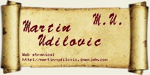 Martin Udilović vizit kartica